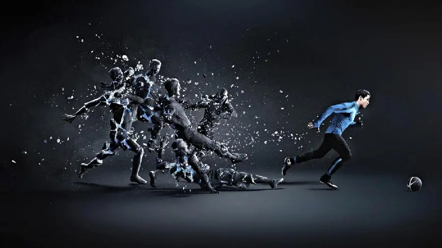 3D athlete profile photo with Nike sportswear