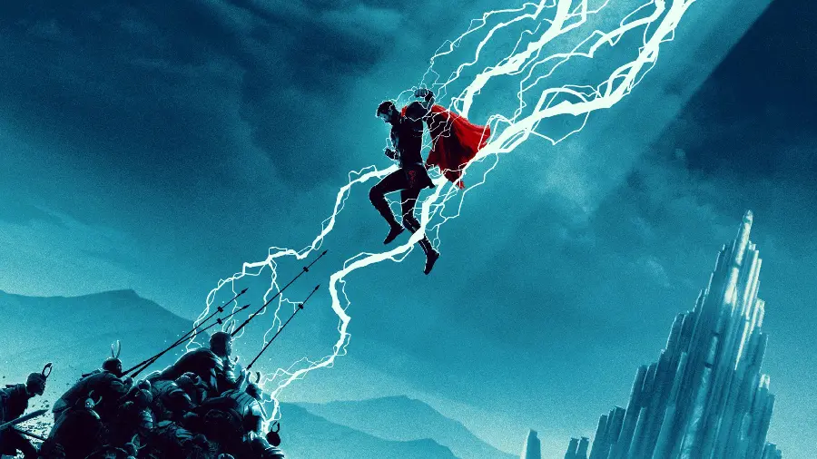 Thor and Chris Hemsworth New Movie Photo