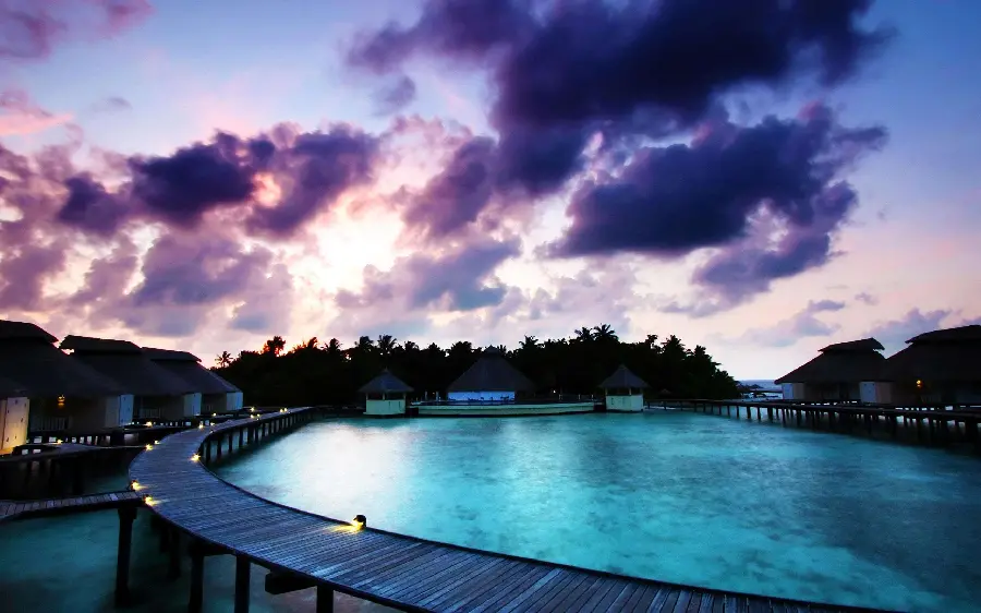Photo of tourist accommodations in the nature of Bali, Indonesia