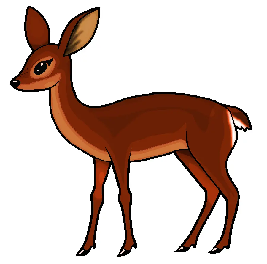 Simple PNG drawing of a ghazal with high quality and free
