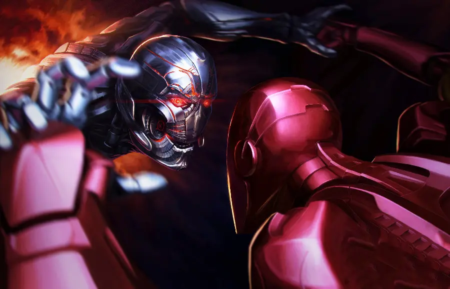 Iron Man and Thanos Background