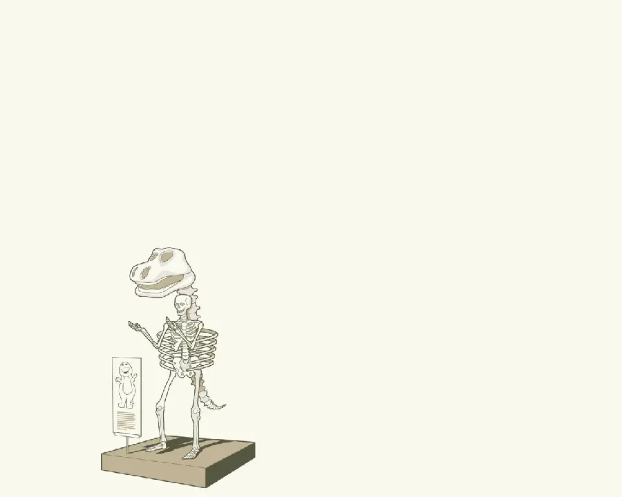 Funny Picture of Painted Dinosaur Skeleton