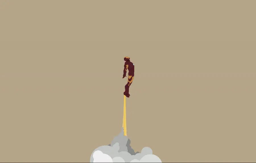 Minimal Background for Laptop with Design of Iron Man
