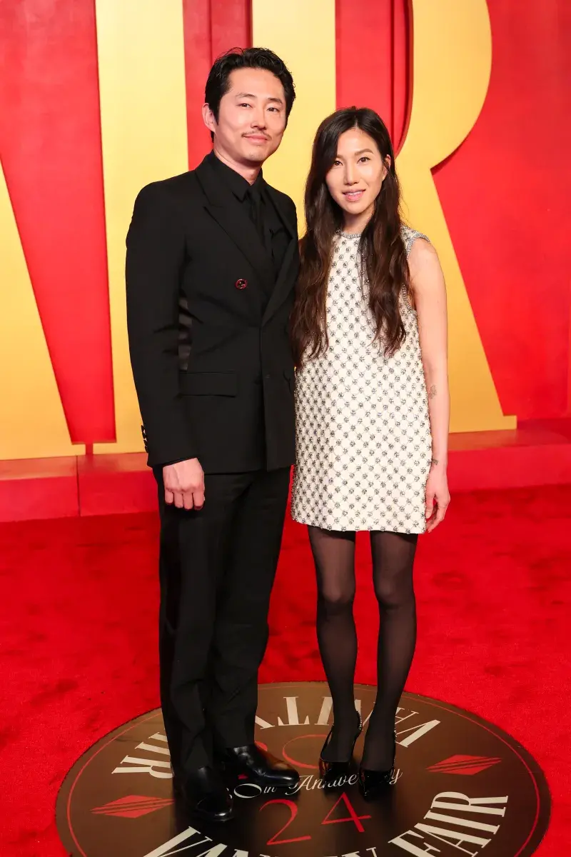 Photos of Steven Yen on the red carpet of the Oscars 2024