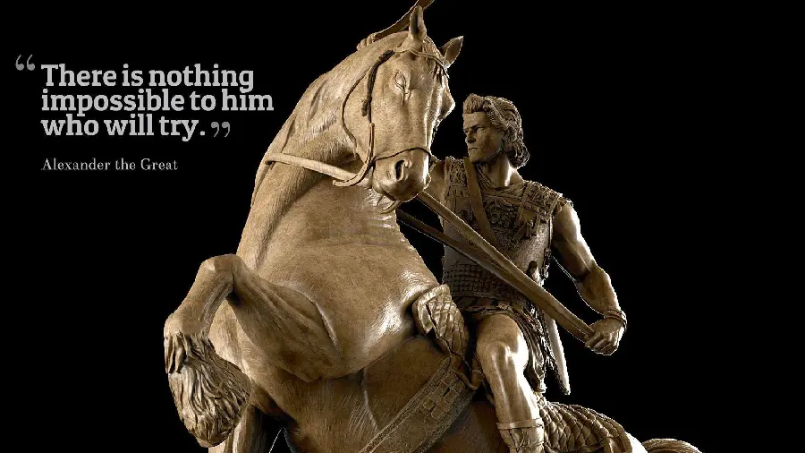 Download photo of Alexander the Great's stone statue