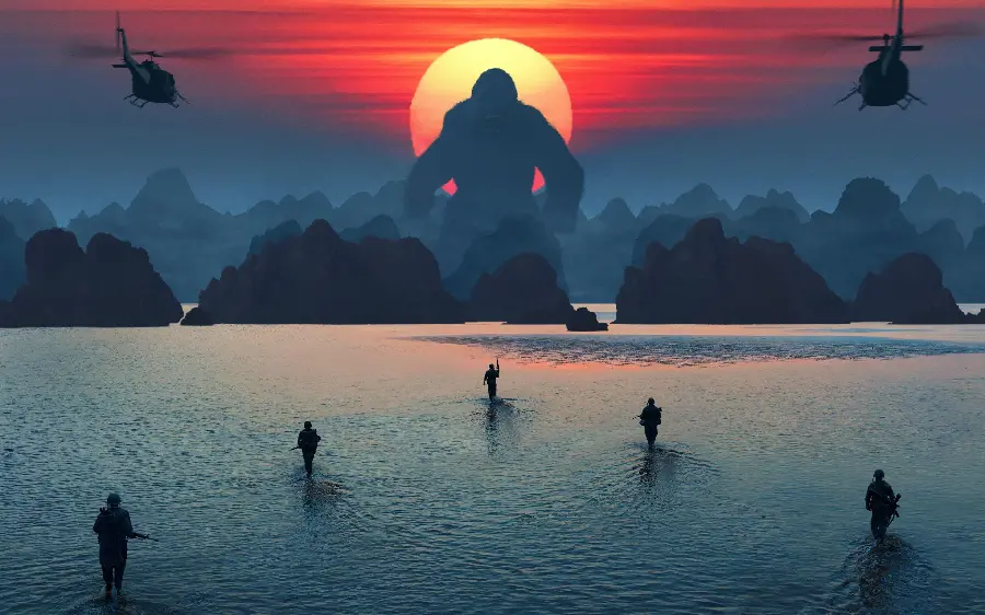King Kong movie poster big gorilla in 4K quality