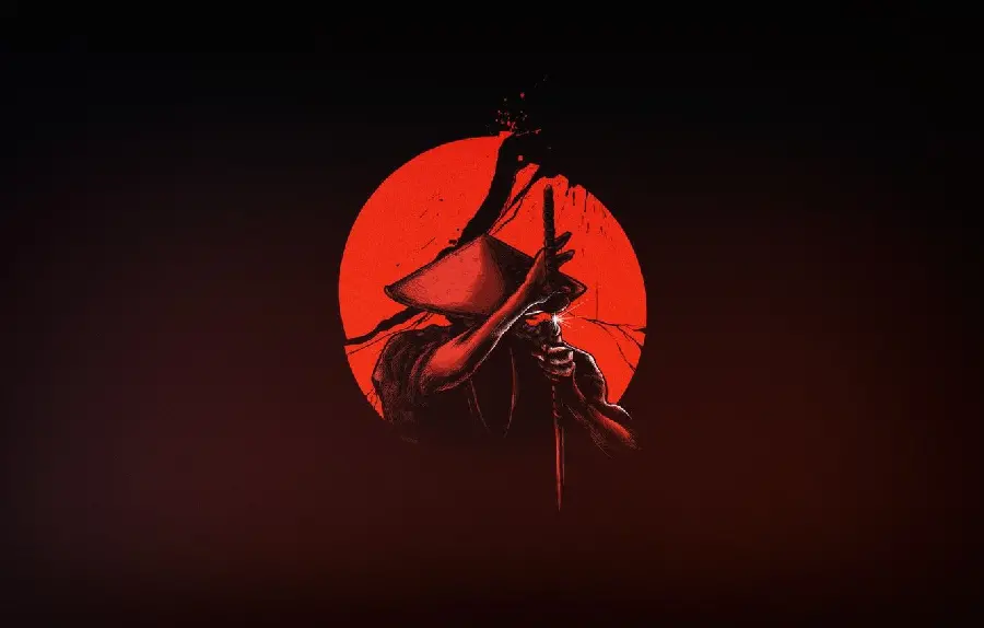 Minimalist Samurai Swordsman Image for Profile and Background