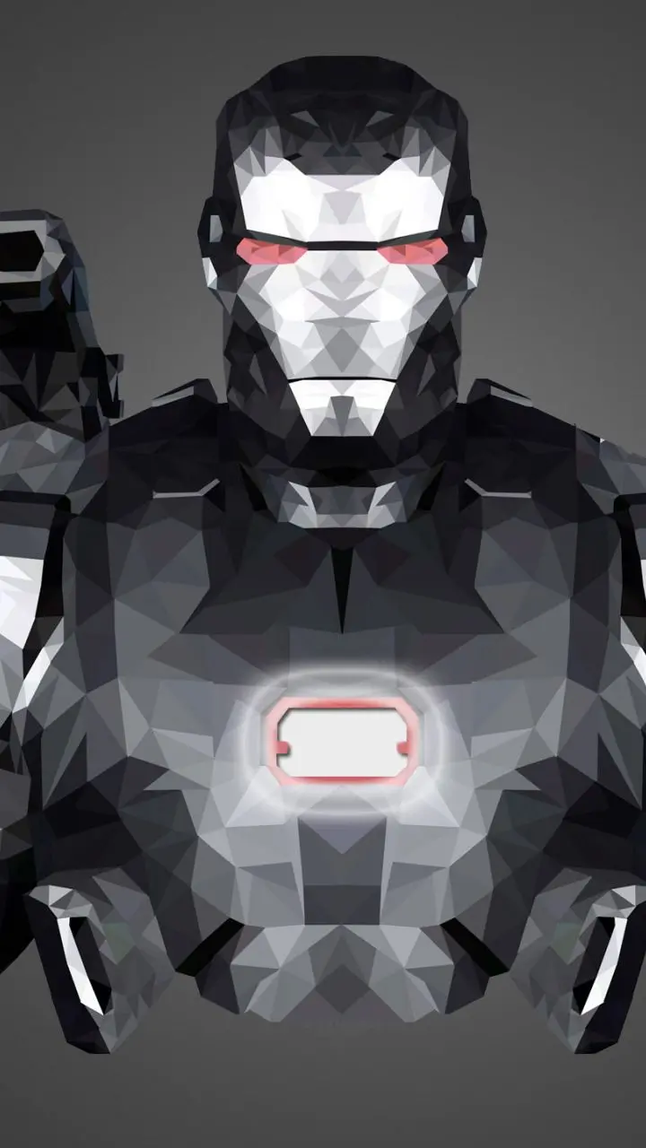 War Machine Polygonal Wallpaper for iPhone