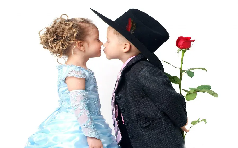 Cute baby couple