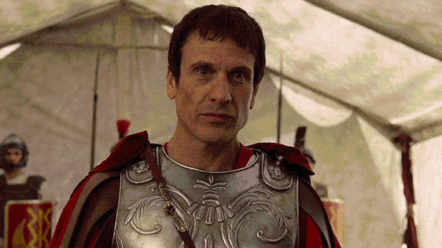 Photo of Julius Caesar's character in the series and film