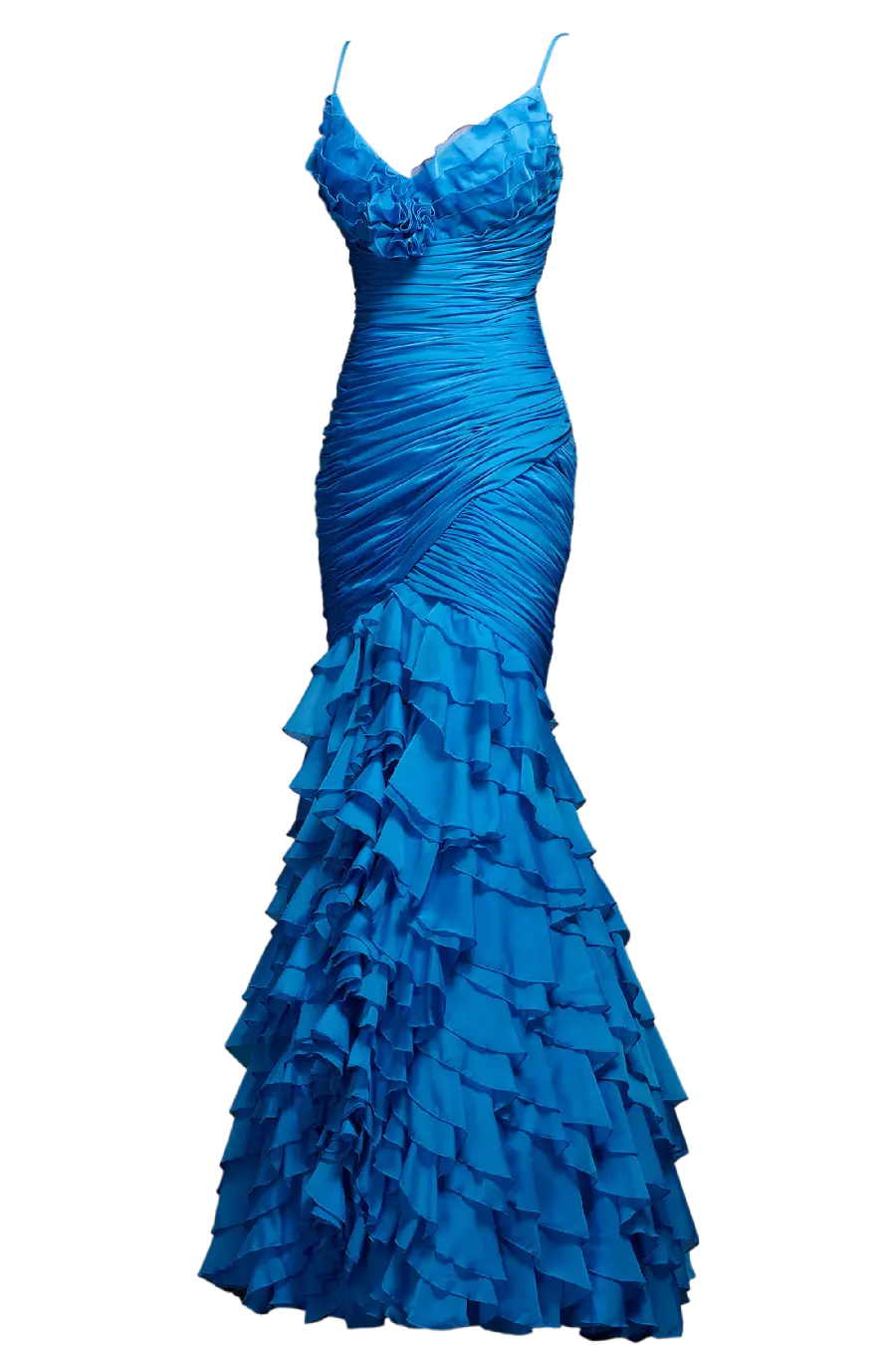 Amazing image of a blue evening dress in png format