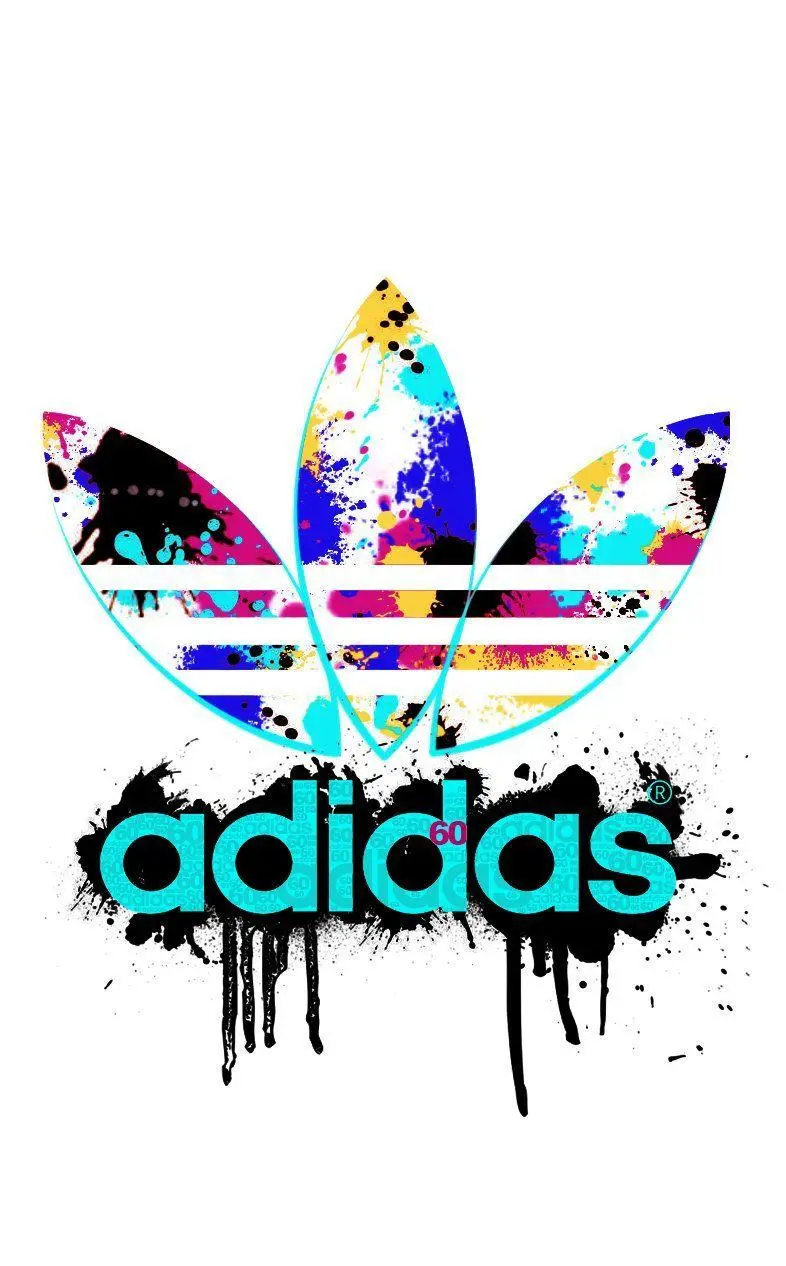 Download wallpaper with a delightful Adidas graffiti design