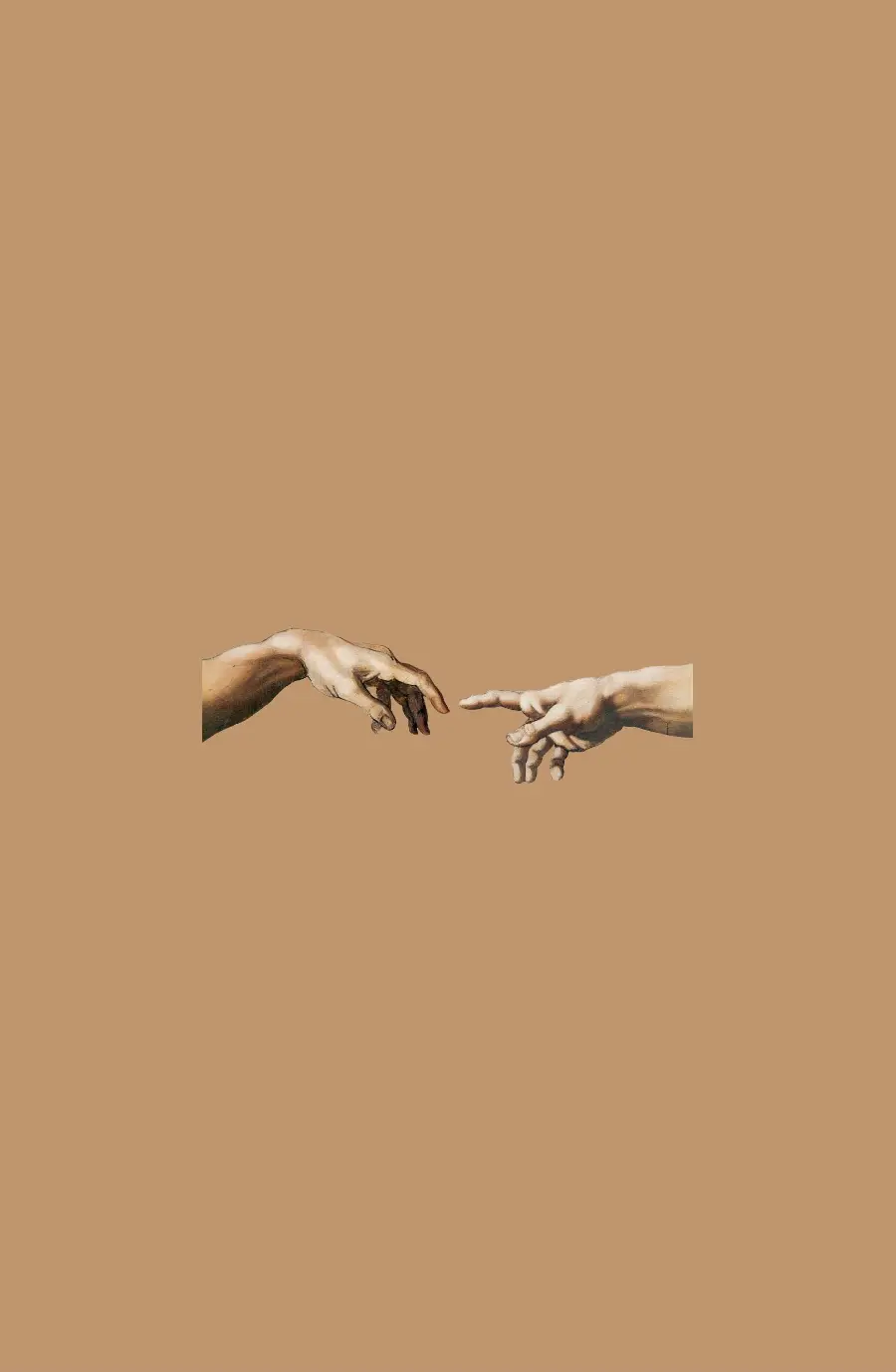 Cool Gray Michelangelo's Hands Mobile Wallpaper Ange