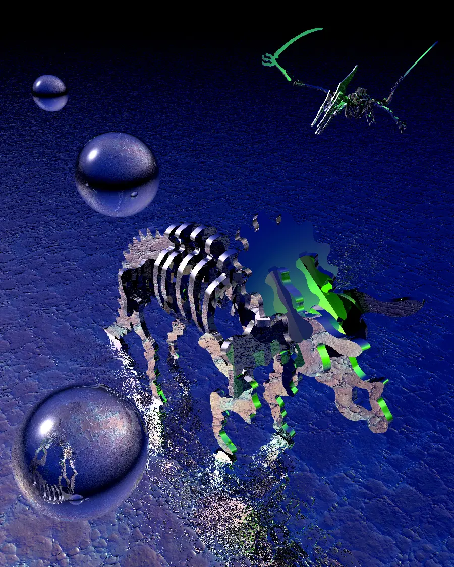 Completely Free and Beautiful Metallic World Stock Image