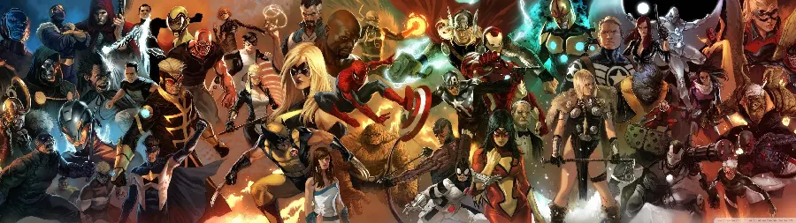 Best quality available dual display backgrounds from the Avengers