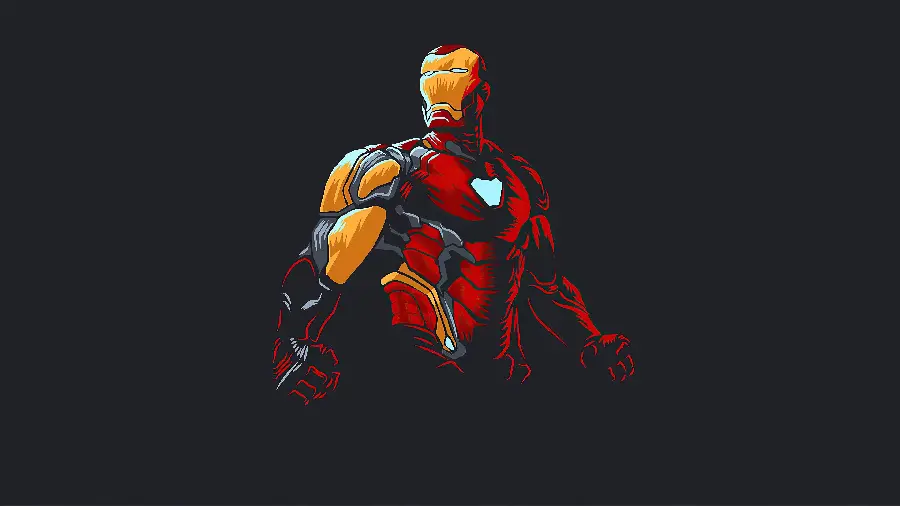 Download Completely Free Minimal Wallpaper of Iron Man with Dark Background