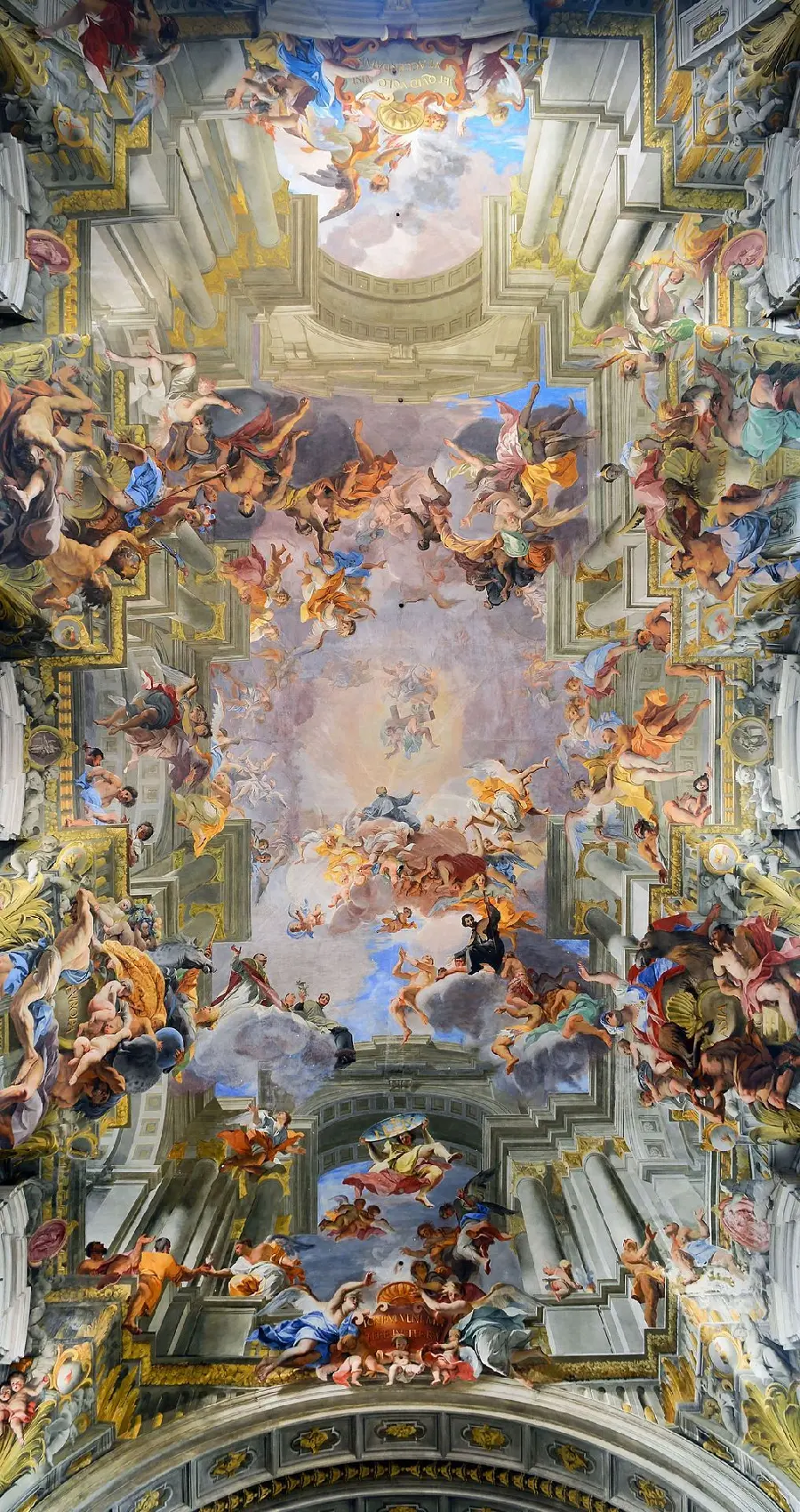 Italian Church Ceiling Painting Photo