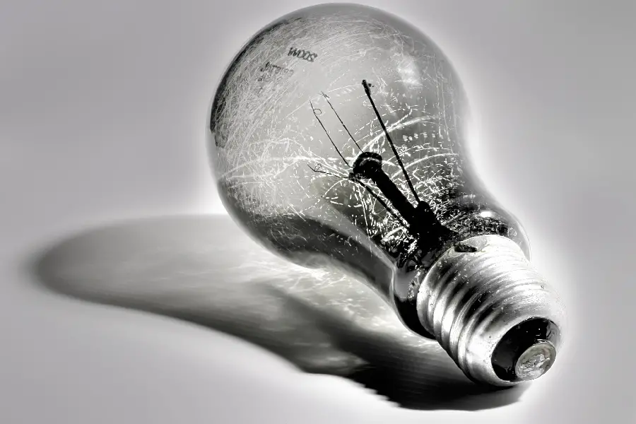 High quality photo of an old energy-efficient light bulb