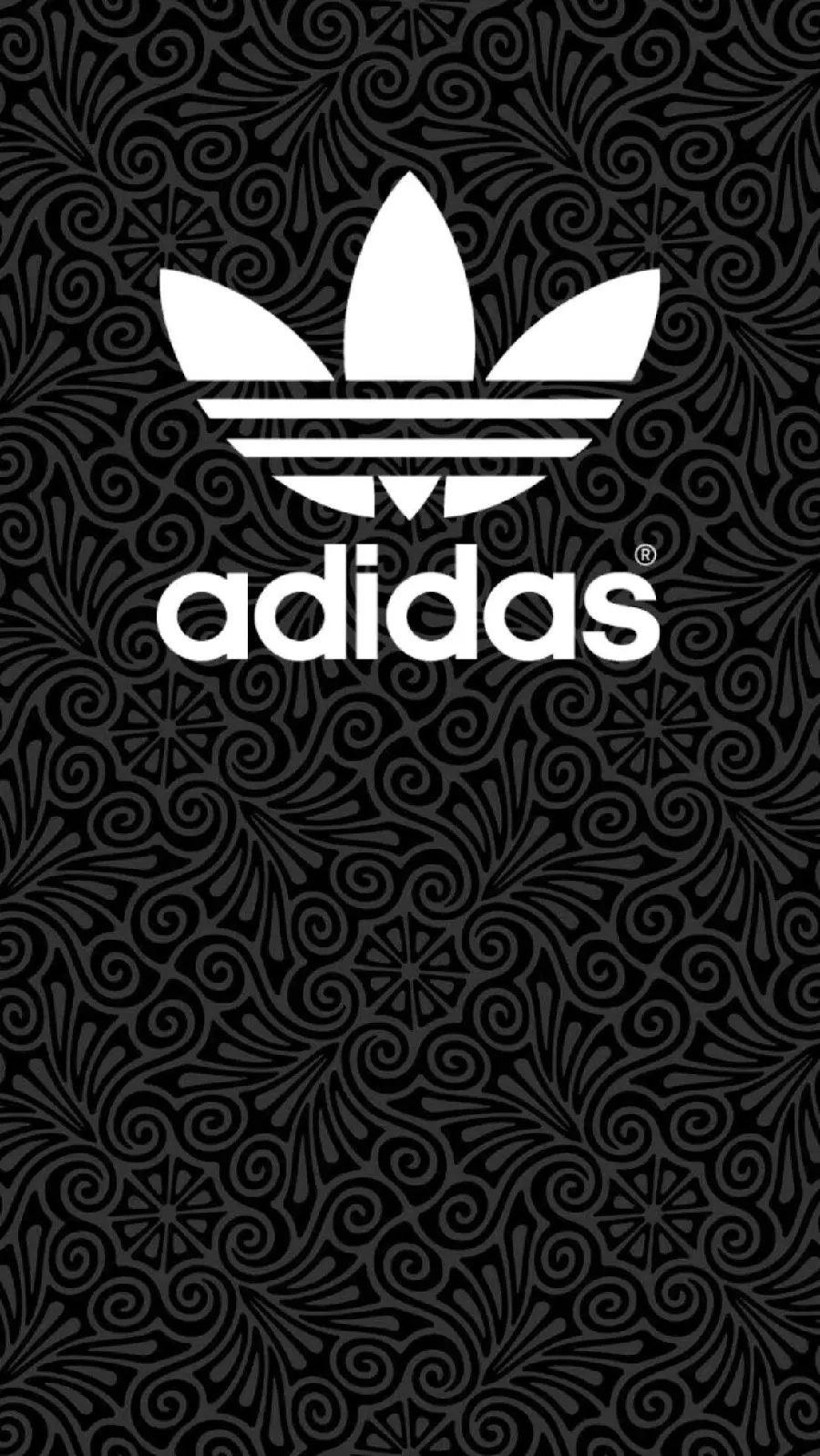 iPhone Wallpaper with Adidas Black White Logo