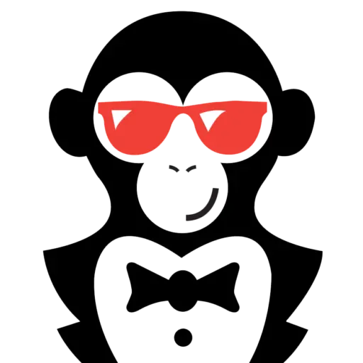 Chimpanzee logo image graphic and without background
