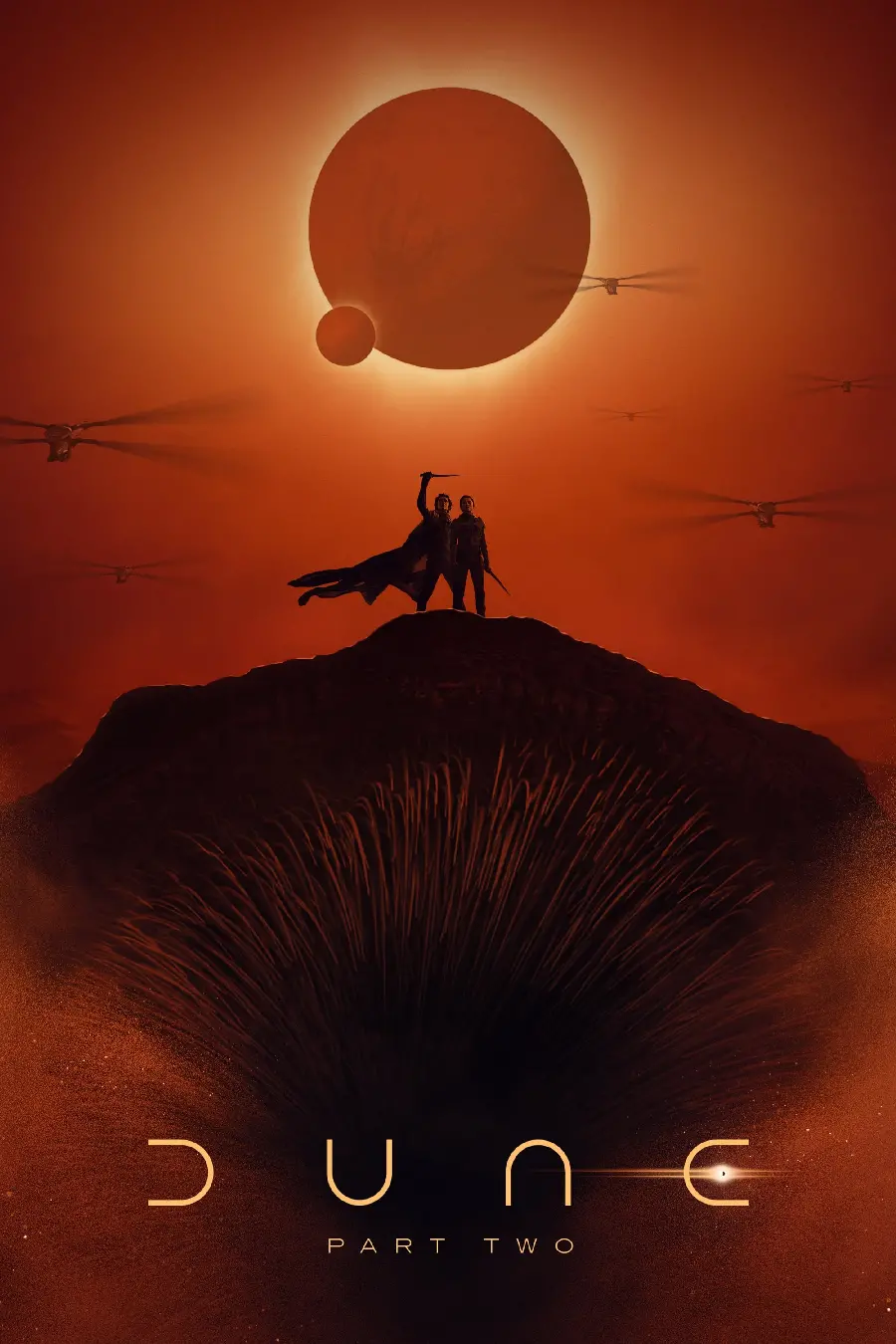 Wallpaper for printing a room painting for those interested in the American film Dune Part 2