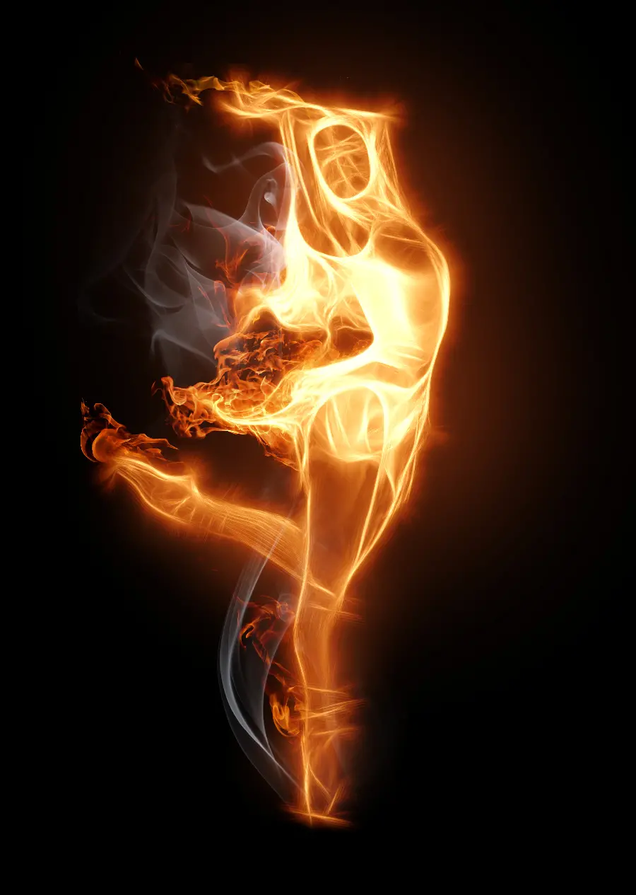 Fantasy fire and smoke photo for profile