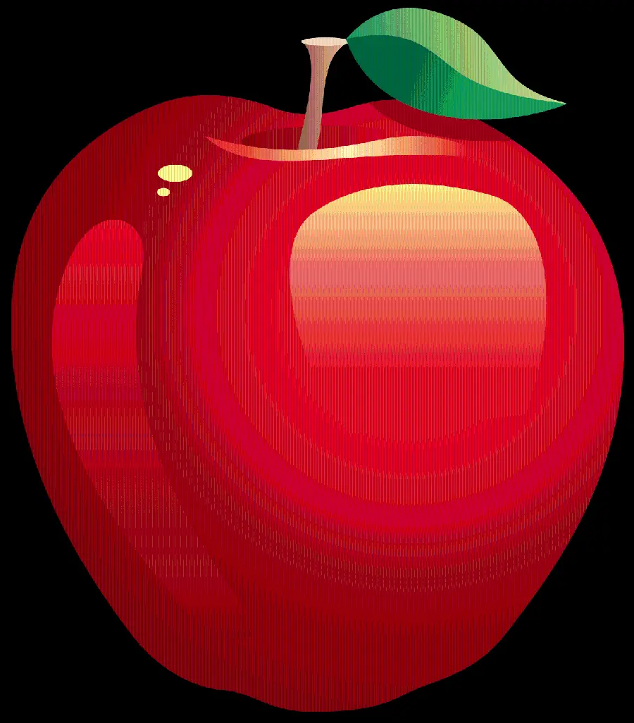 Single Red Apple PNG Without Background