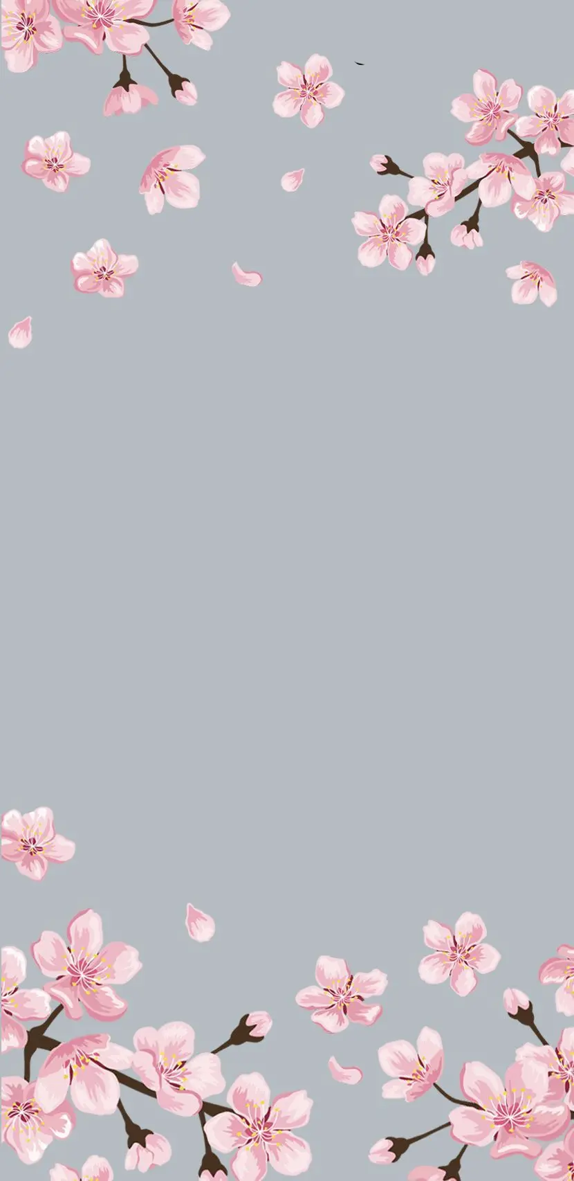 Wallpaper for Samsung and iPhone Spring Blossom Flowers Painting