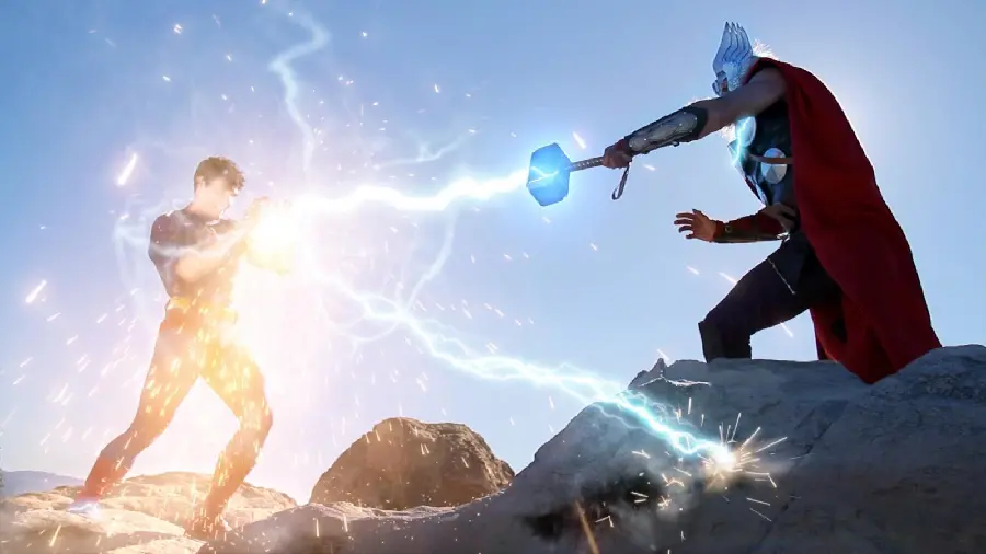Download High Quality 4k Thor vs Superman Image