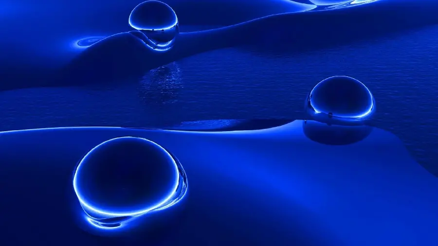 Download Indigo Blue and Abstract Water Drops Photo
