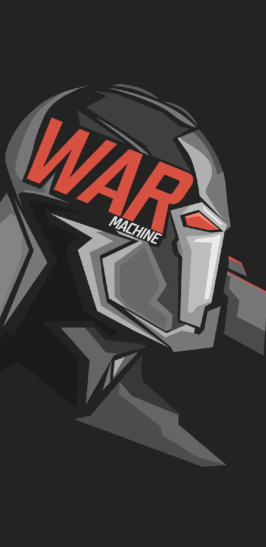 Dark stock photo for iPhone with cool war machine design