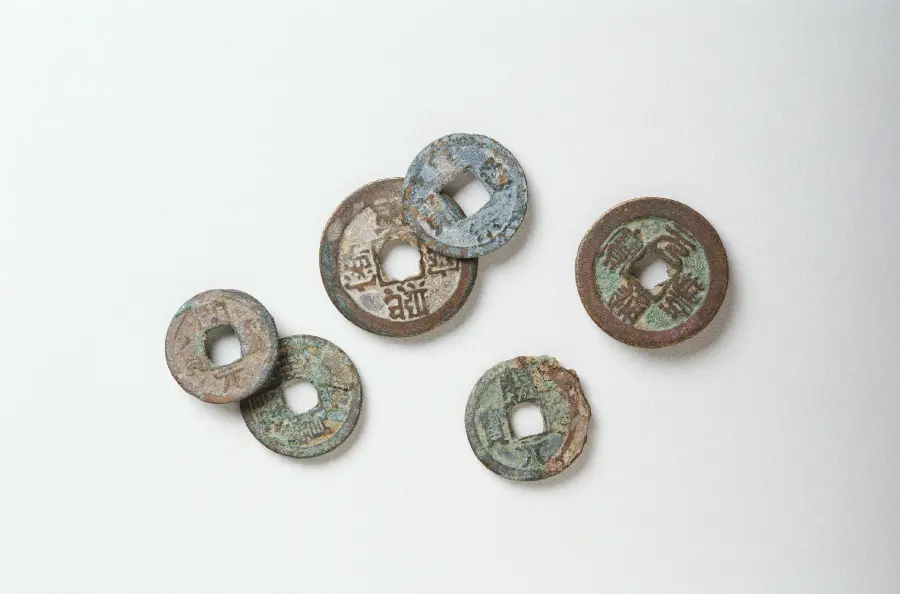 Photo of very old money coins