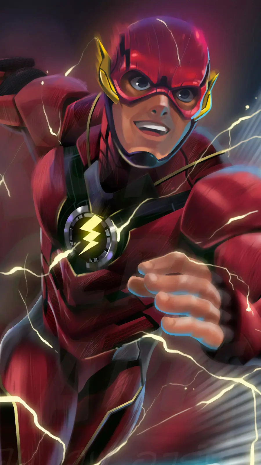 Flash character running for phone wallpaper