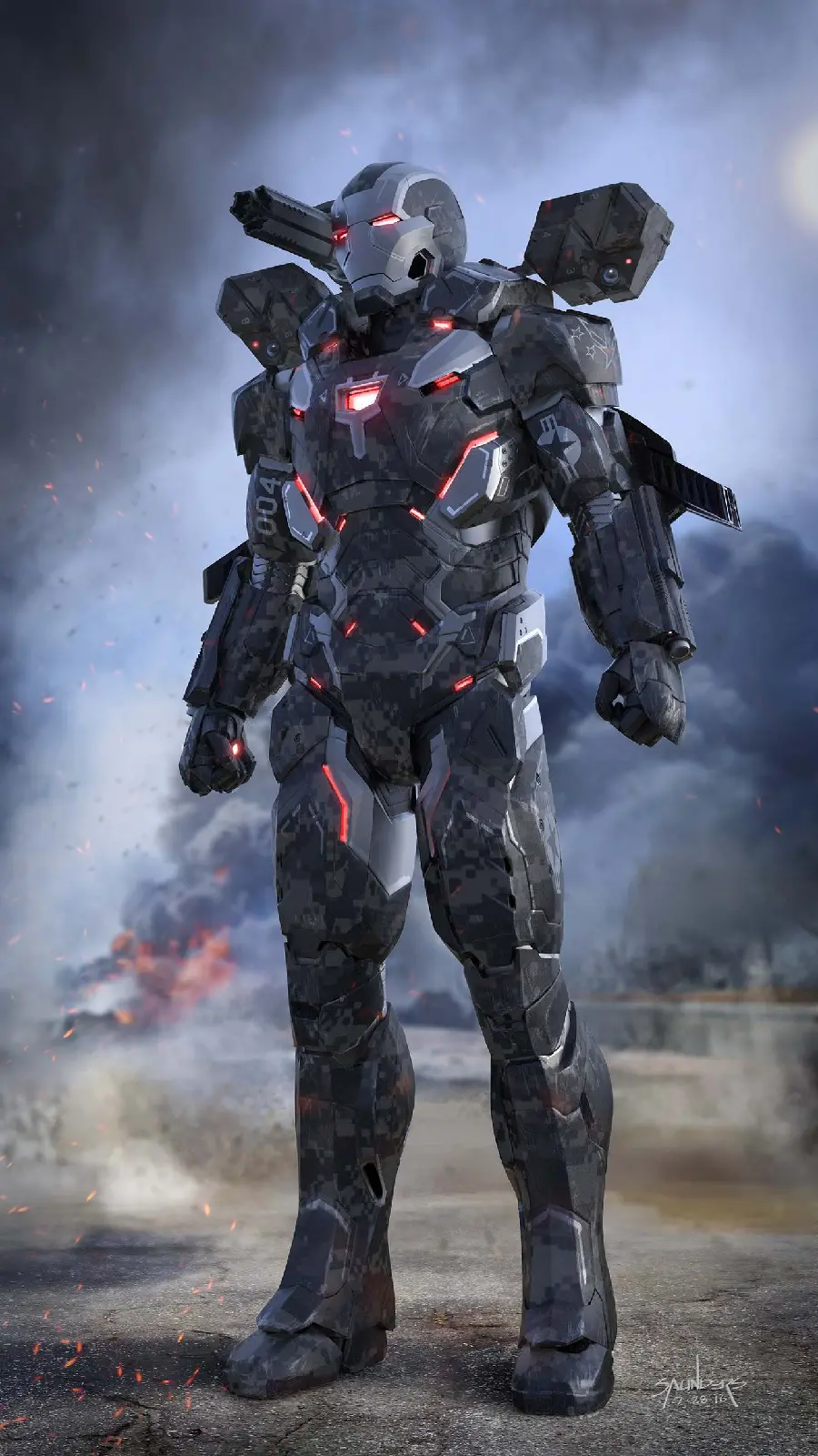 Free Download War Machine Background for iPhone