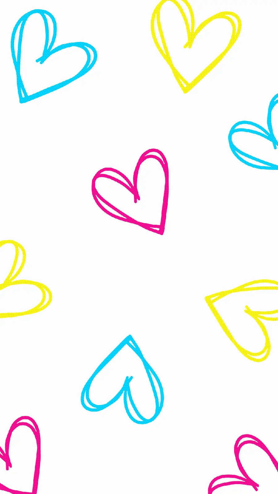 Cute and colorful hearts wallpaper for girls' phone backgrounds