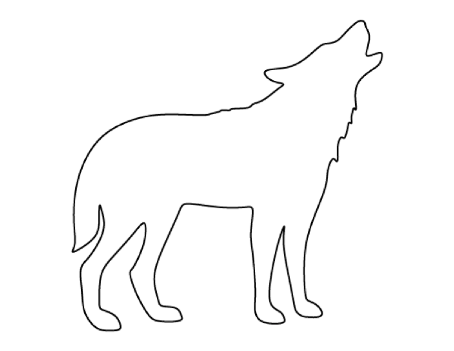 High quality photo of a simple wolf drawing png
