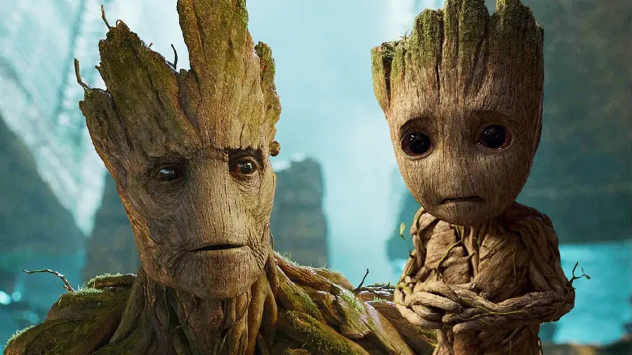 Adult Groot and Baby Groot Photo