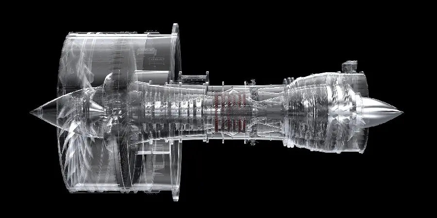 Space Jet Engine Wallpaper Black Background