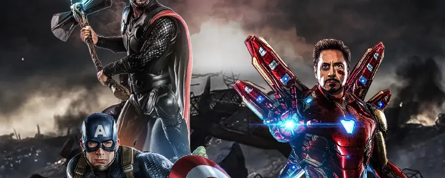 Background Avengers Dual Screen of Iron Man and Captain America in One Frame
