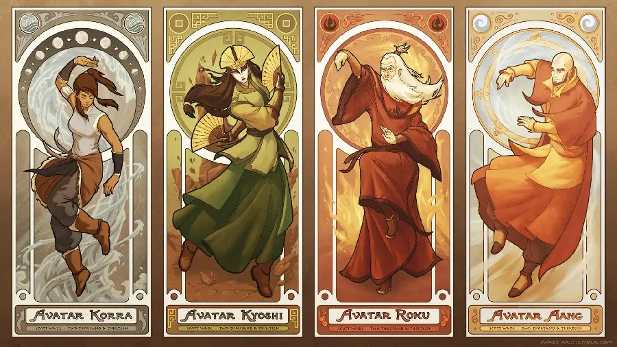 Beautiful background for fans of Avatar elements