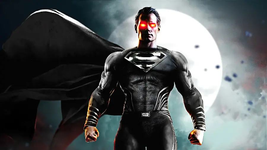 Photo of Henry Cavill in Black Superman Costume