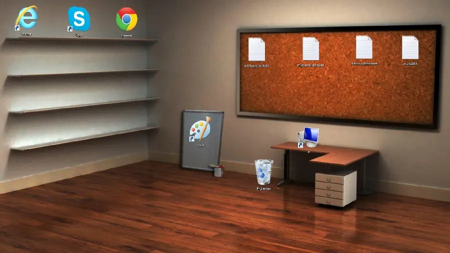 Download a Windows bookshelf desktop image