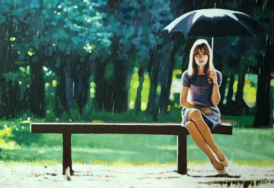 Girl umbrella