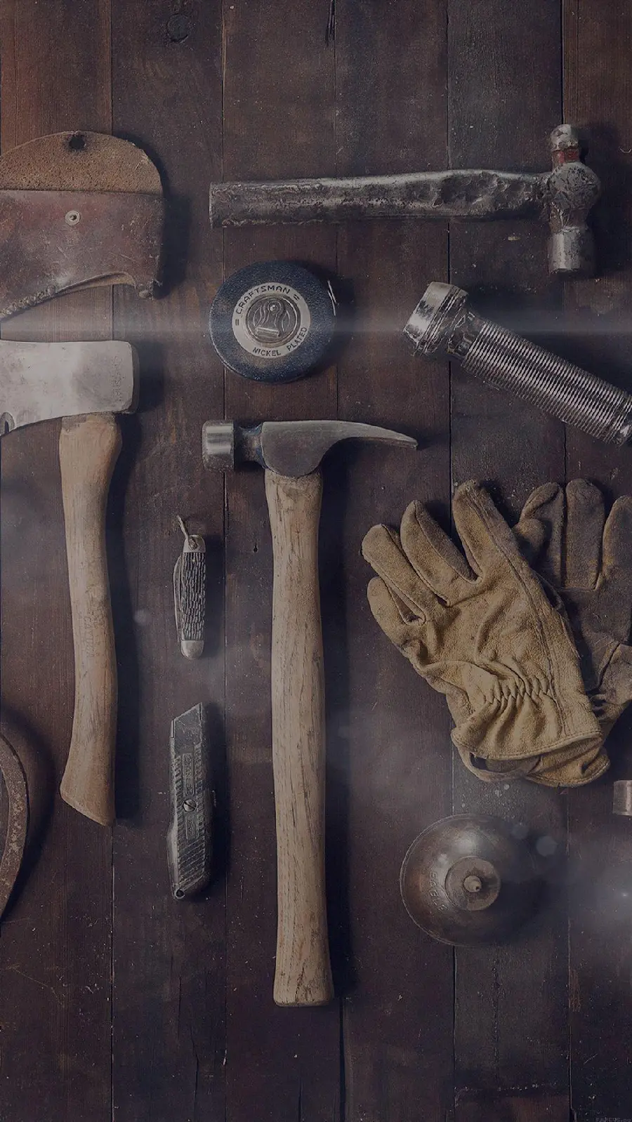 Photo of hand tools in the carpentry workshop