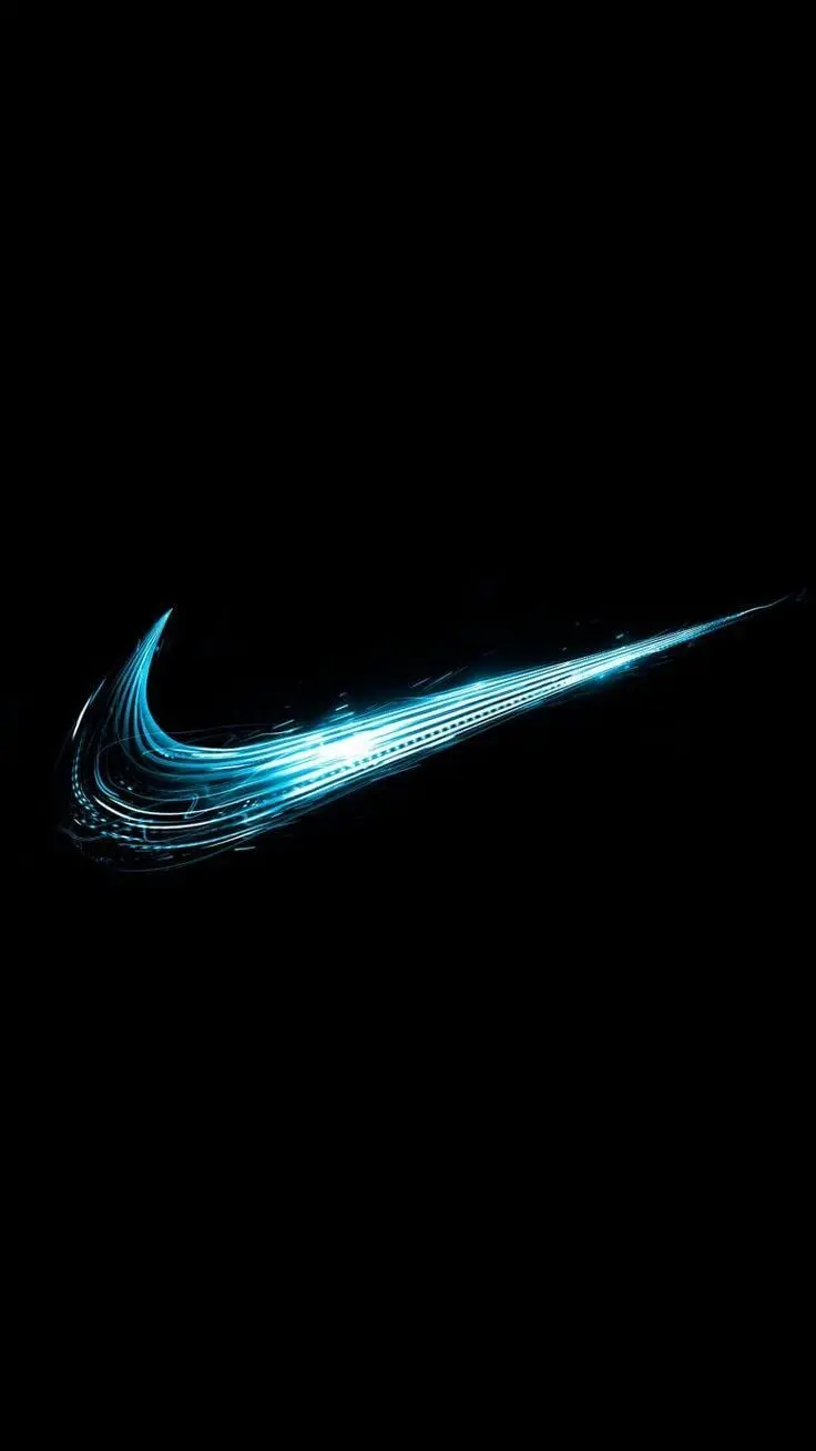 Image of metallic and shiny Nike sports logo