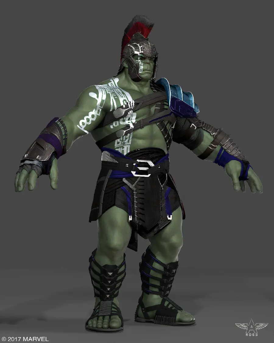 A creepy photo of Hulk Gladiator for action figure design of this fictional character