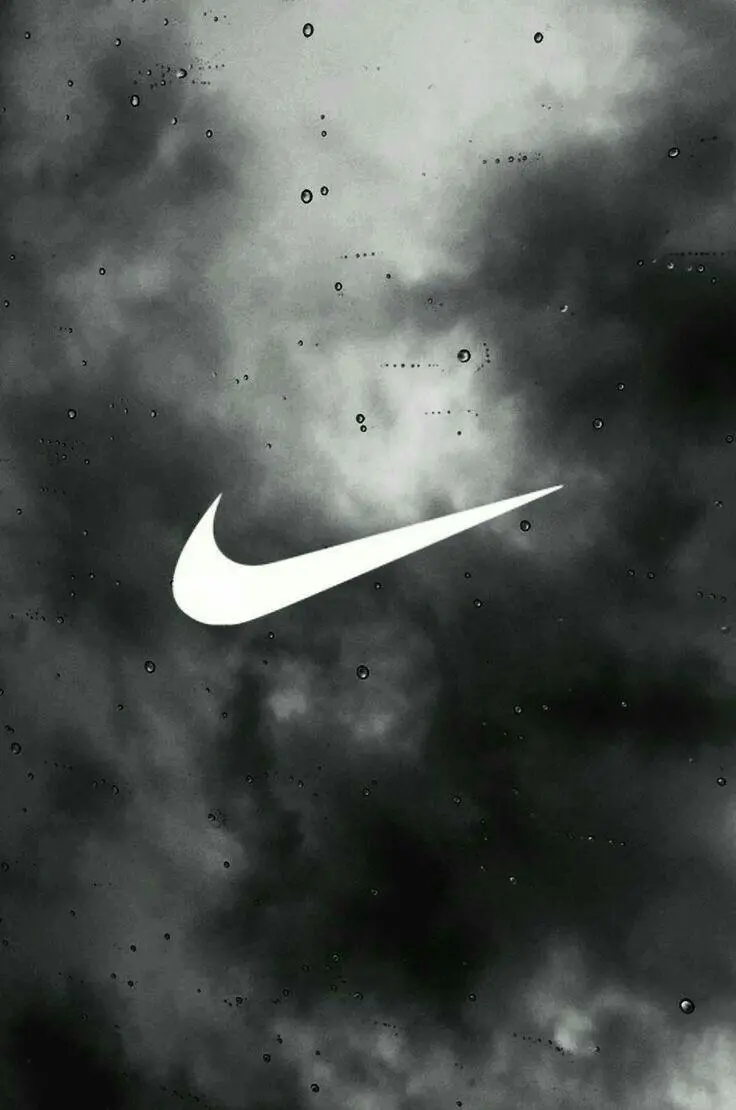 Nike Logo with Dark Clouds for iPhone and Samsung Wallpaper