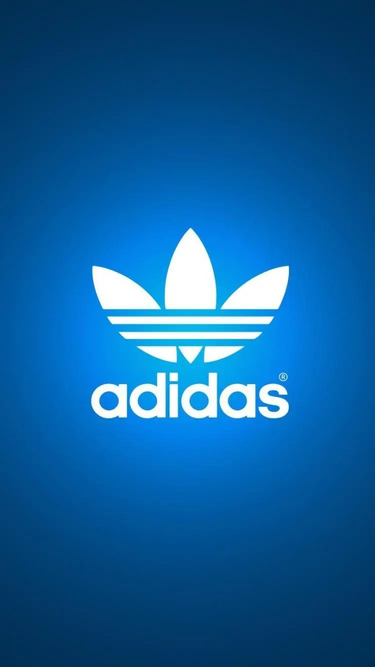 Blue Adidas Logo Suitable for Mobile Wallpaper