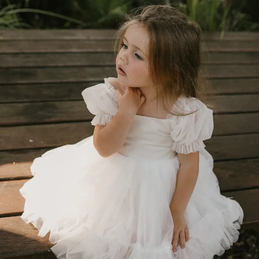 Girl's wedding dress photo