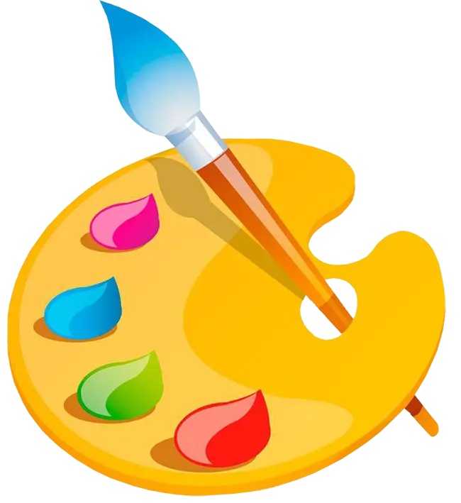 Graphic design of PNG painting palette free download